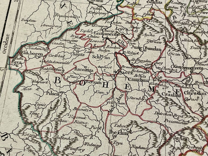 Carte geographique ancienne Boheme