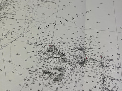 Carte geographique ancienne Bouches Bonifacio