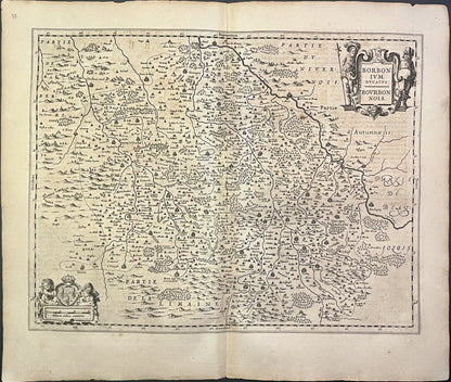 Carte geographique ancienne Bourbonnais