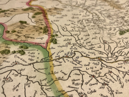 Carte geographique ancienne Bourgogne par Mercator
