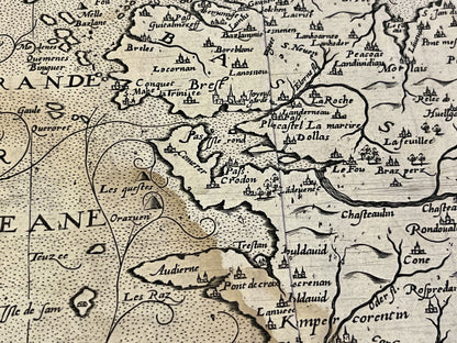 Carte geographique ancienne Brest Armorique