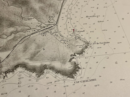 Carte geographique ancienne Calvaire-sur-Mer