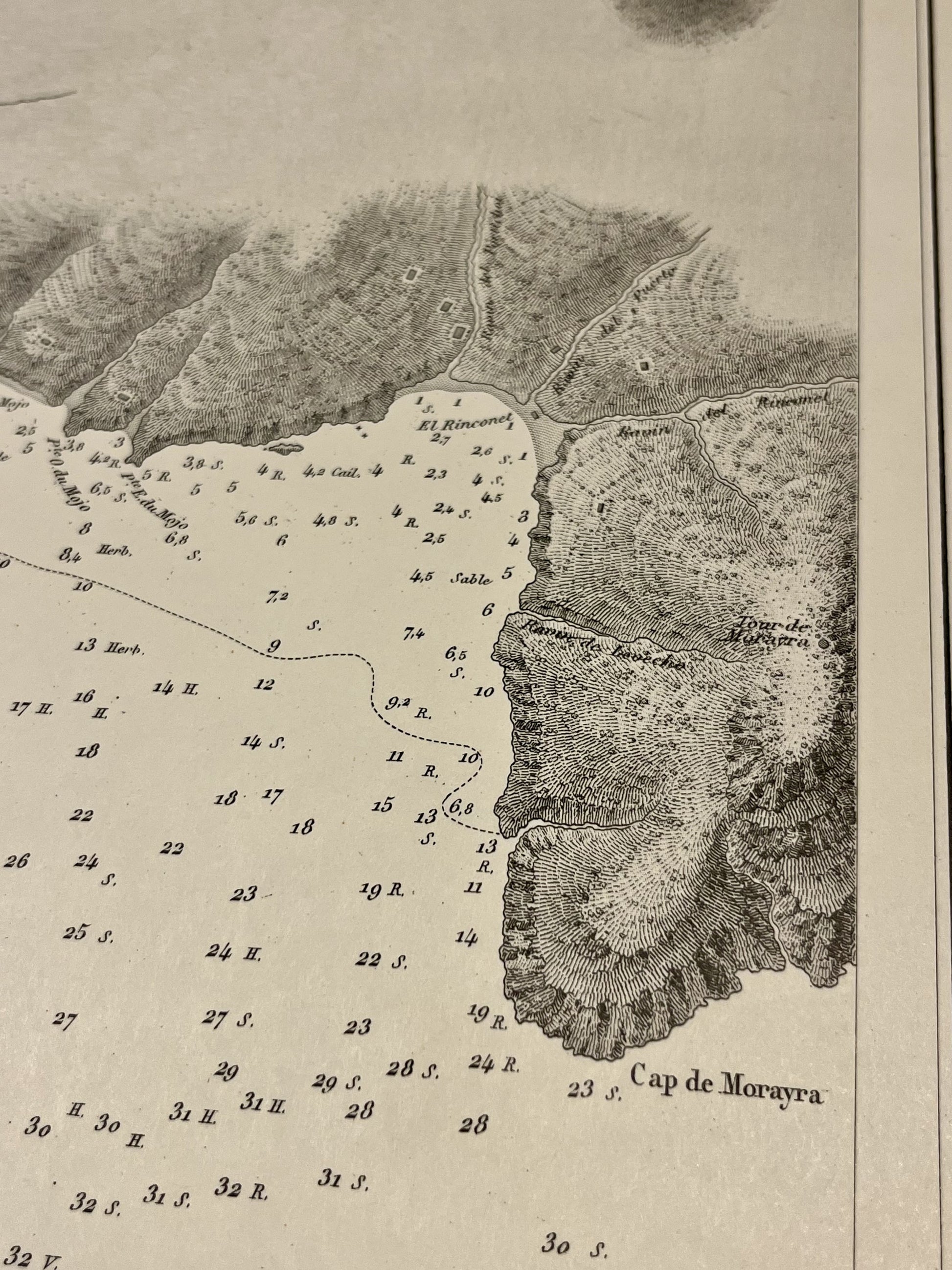 Carte geographique ancienne Cap de Moraira