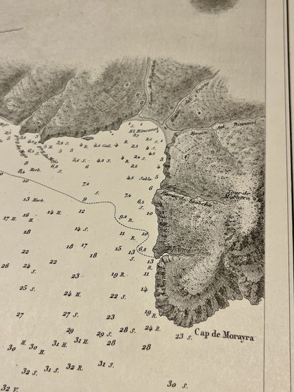 Carte geographique ancienne Cap de Moraira