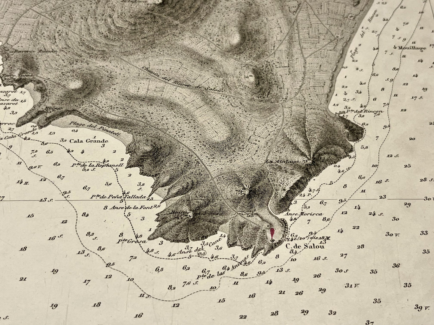 Carte geographique ancienne Cap de Salou