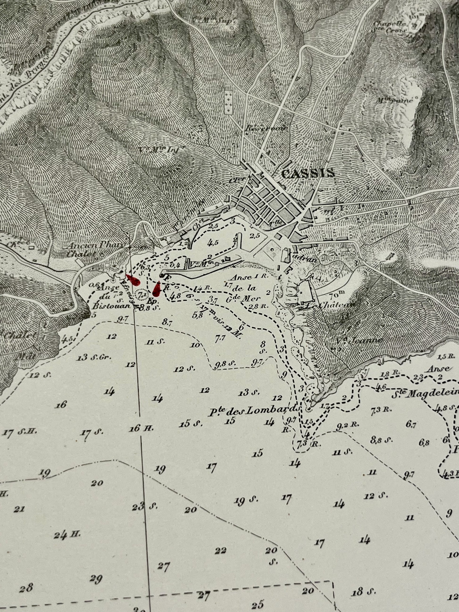 Carte geographique ancienne Cassis