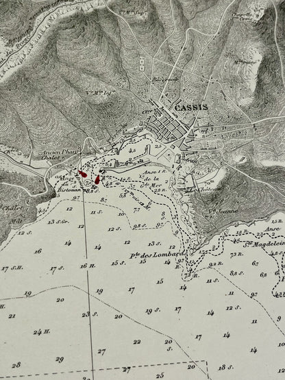 Carte geographique ancienne Cassis