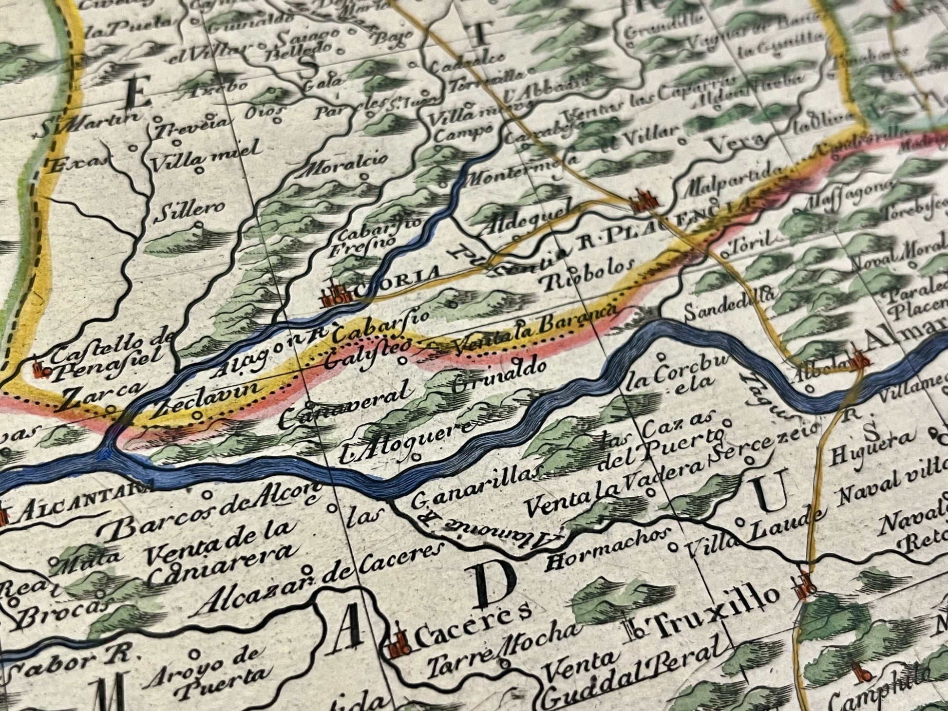 Carte geographique ancienne Castille Espagne