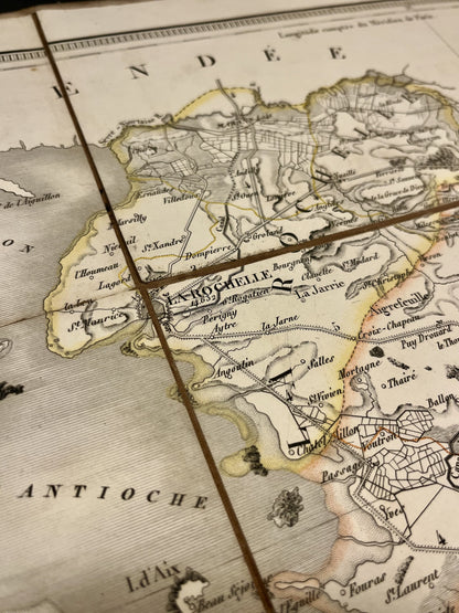 Carte geographique ancienne Charente-Maritime Rochelle