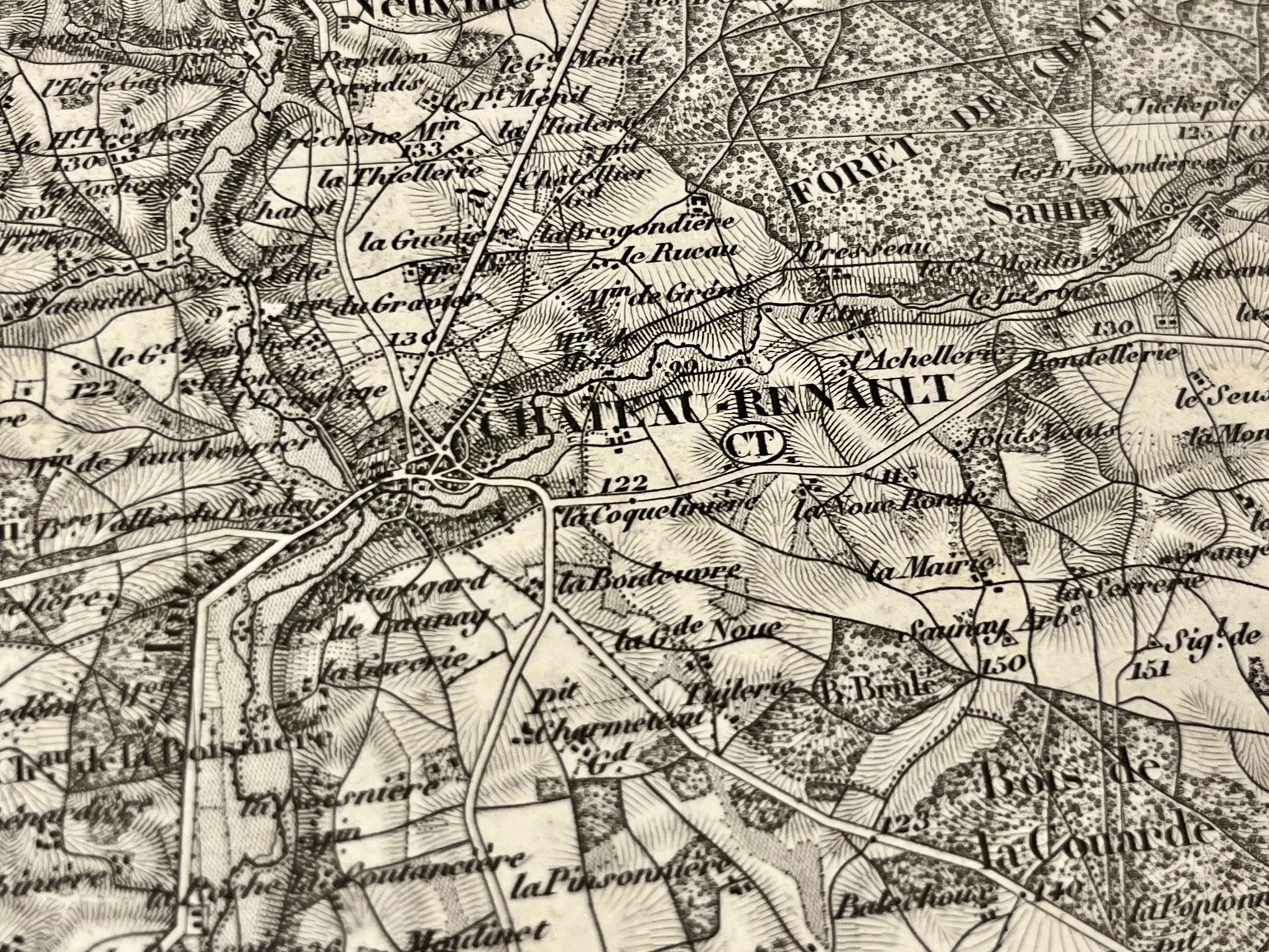 Carte geographique ancienne Chateau-Renault