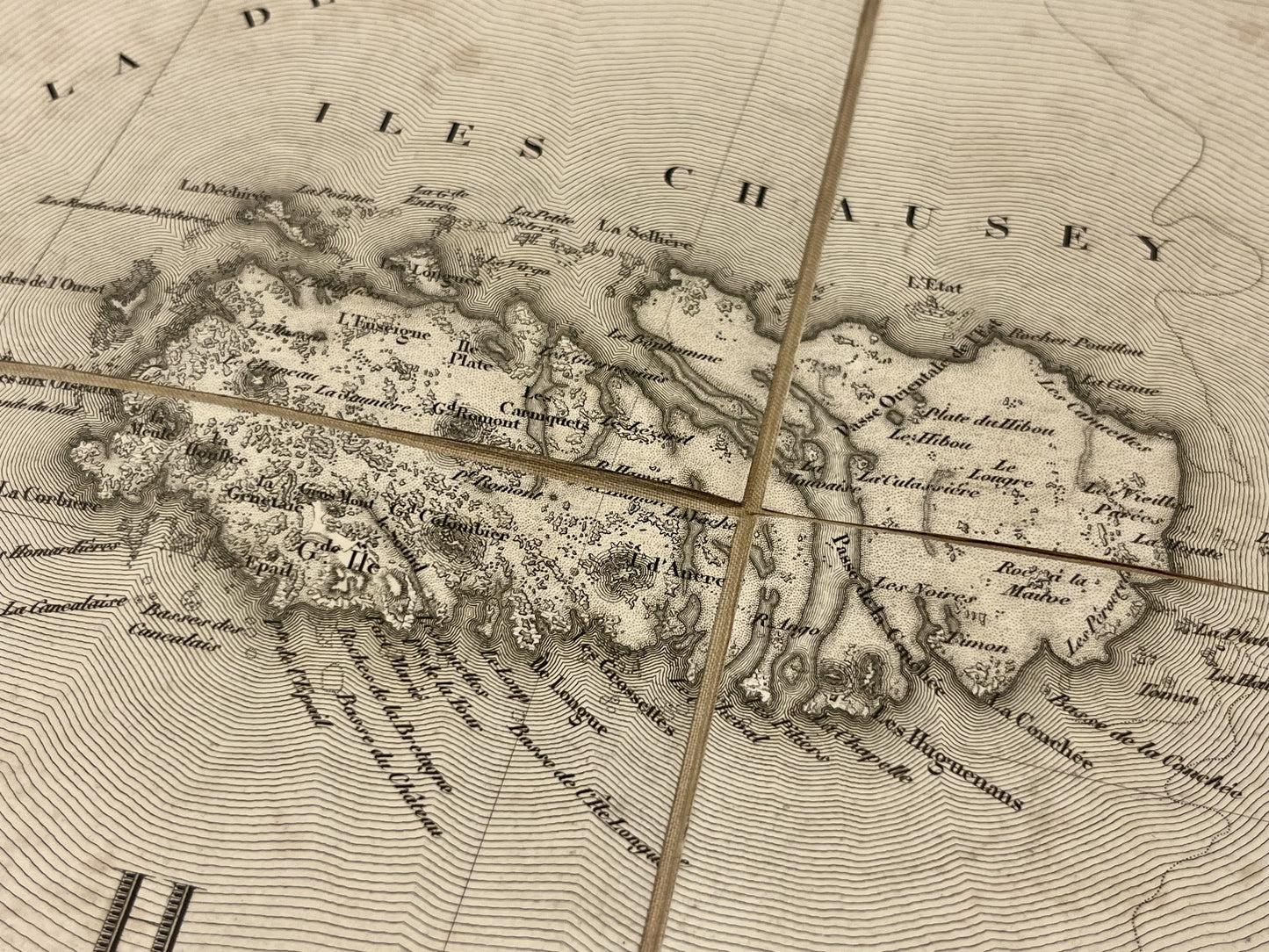 Carte geographique ancienne Chausey