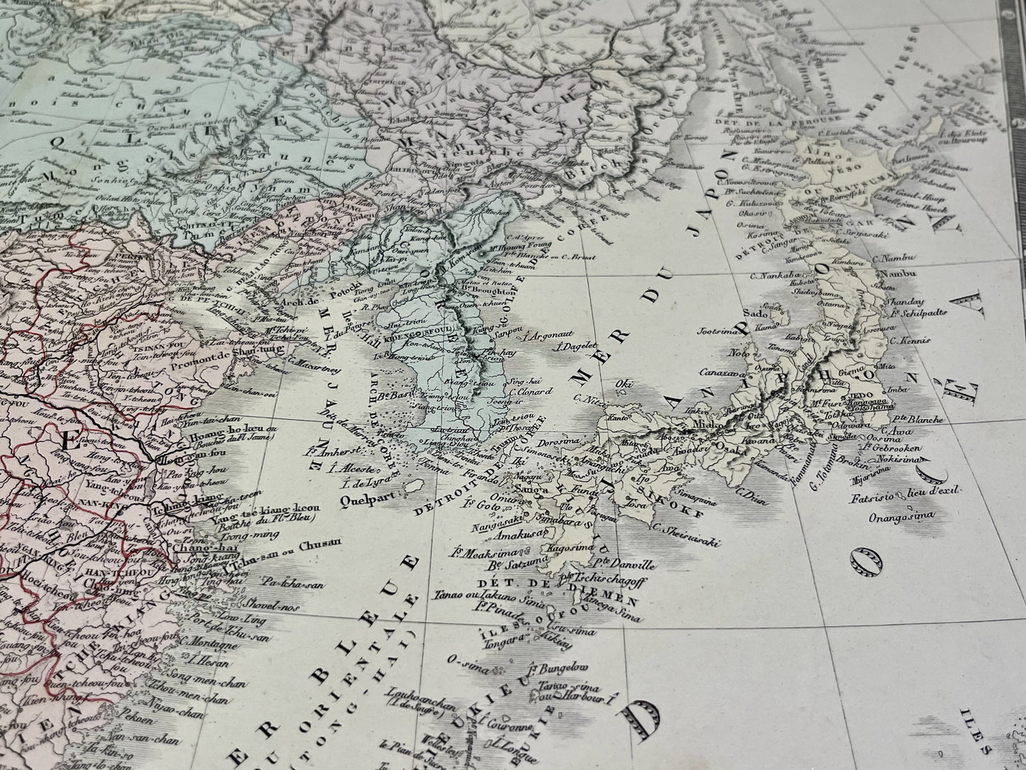 Carte geographique ancienne Chine Japon