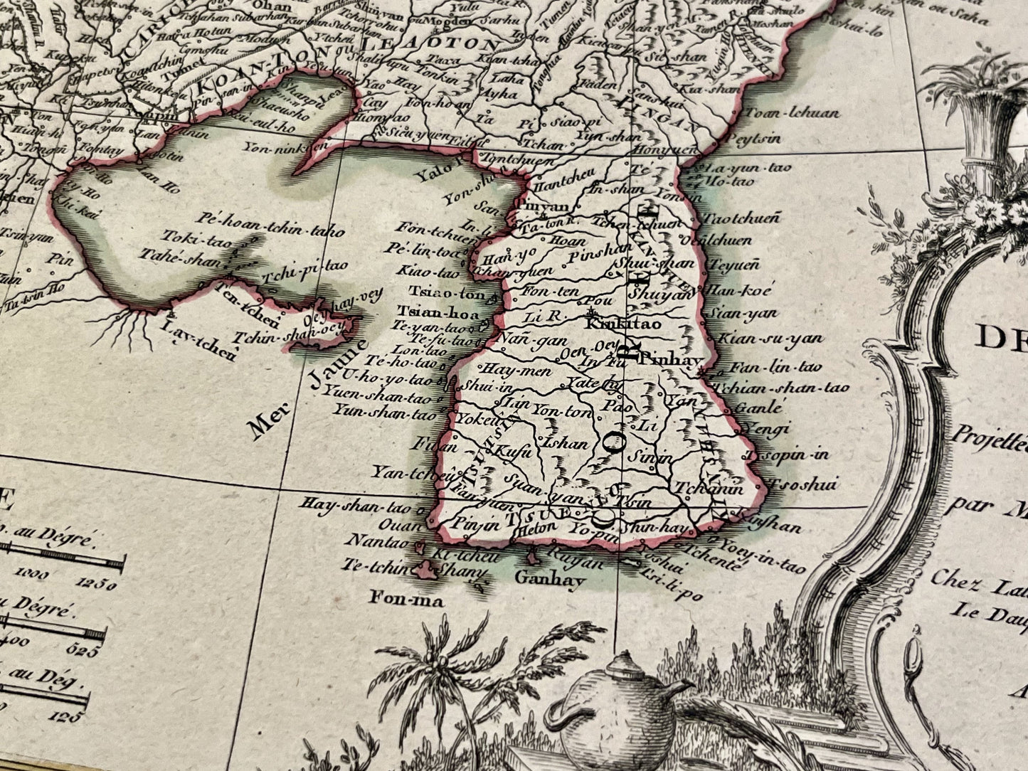 Carte geographique ancienne Coree