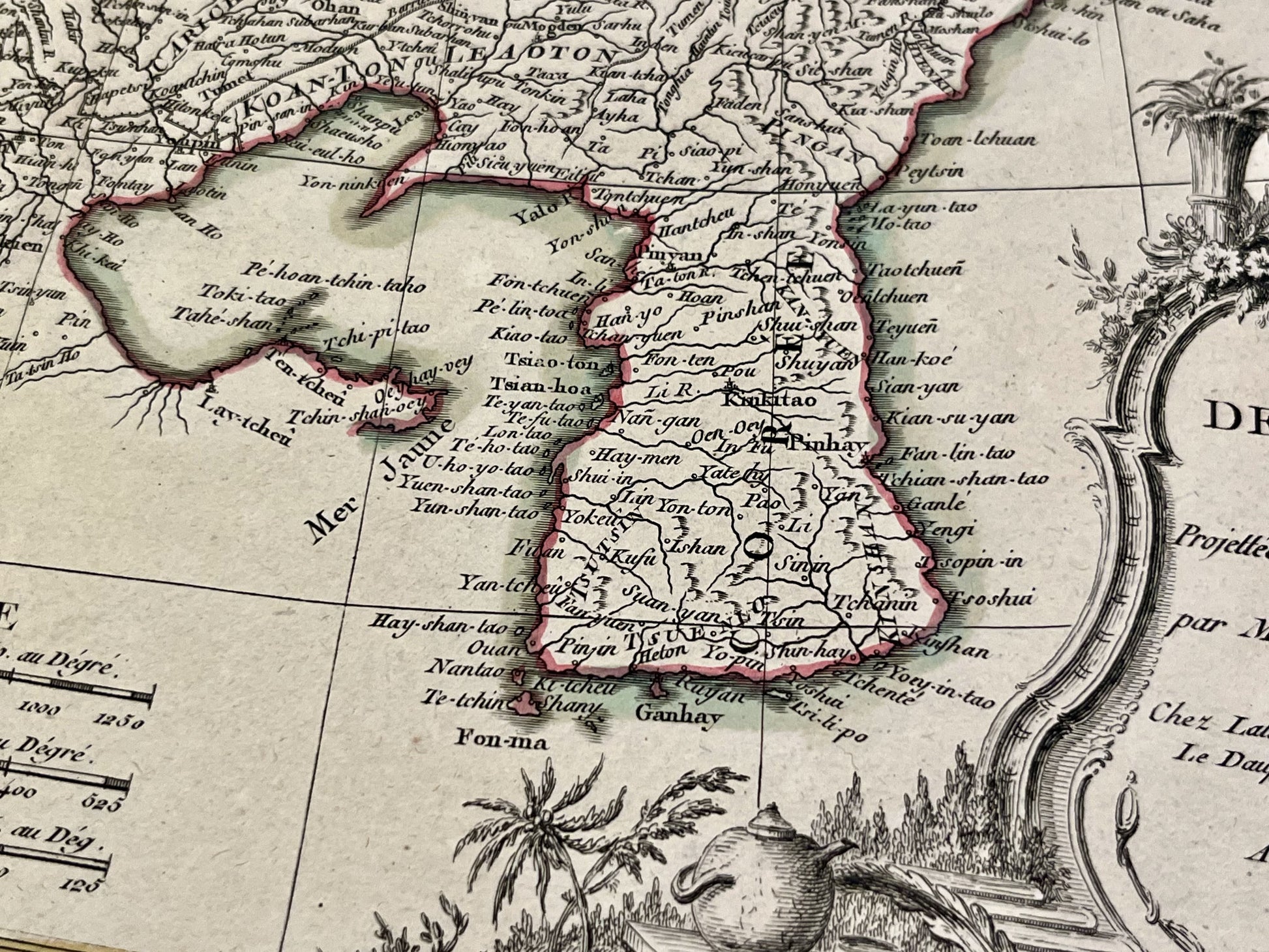 Carte geographique ancienne Coree