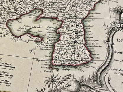 Carte geographique ancienne Coree