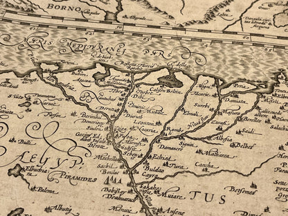 Carte geographique ancienne Delta du Nil par mercator