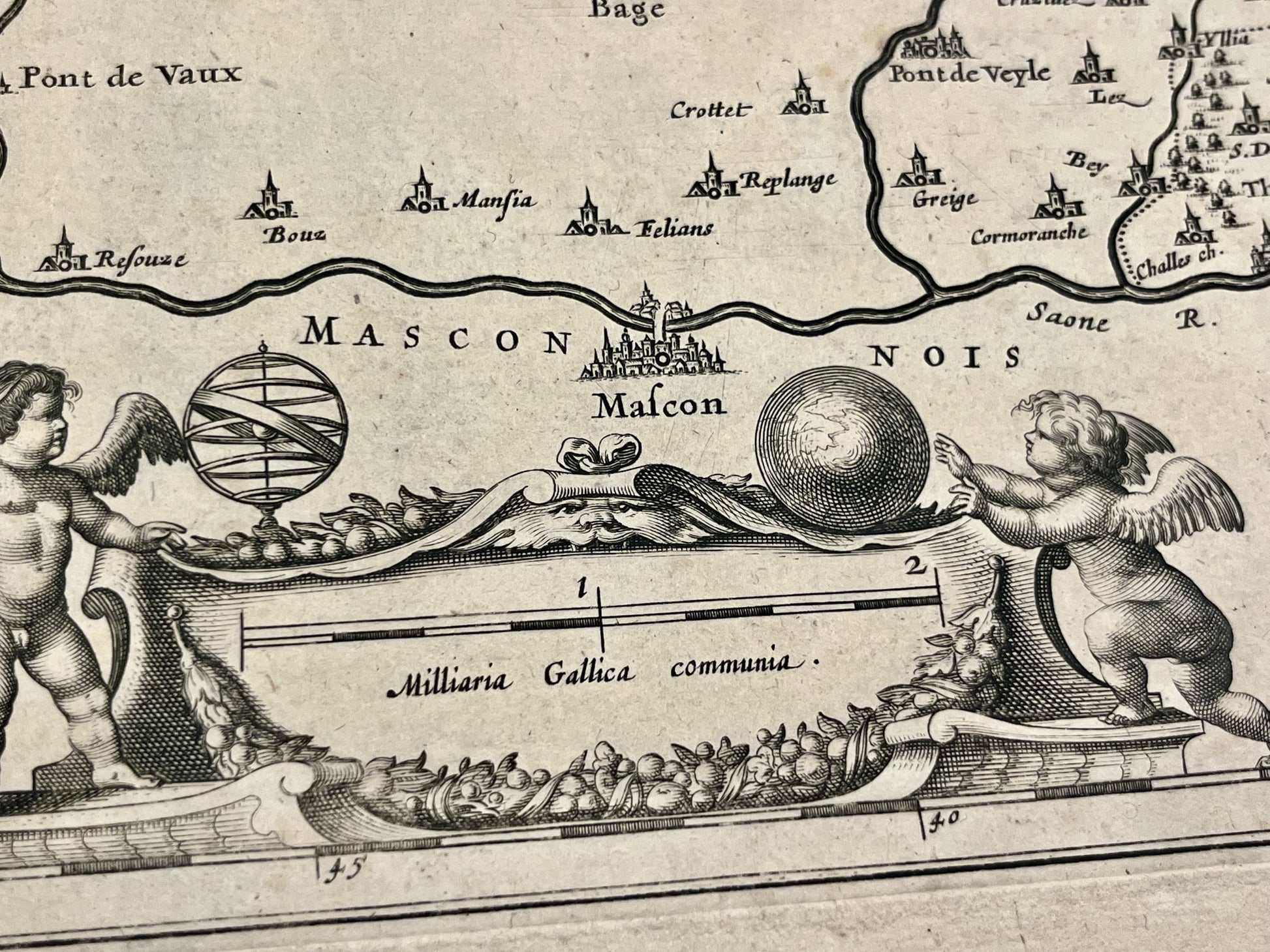 Carte geographique ancienne Dombes