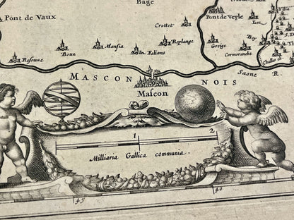 Carte geographique ancienne Dombes