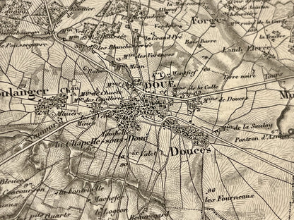 Carte geographique ancienne Doue