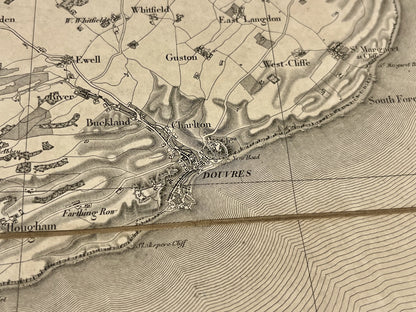 Carte geographique ancienne Douvres
