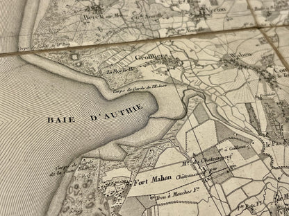 Carte geographique ancienne Douvres Baie d Authie
