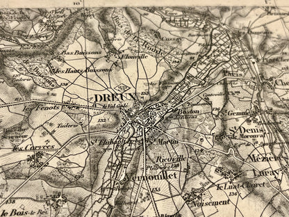 Carte geographique ancienne Dreux