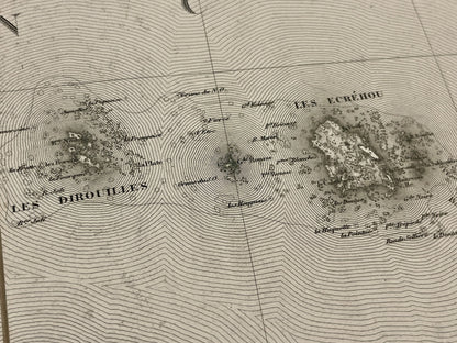 Carte geographique ancienne Ecrehou