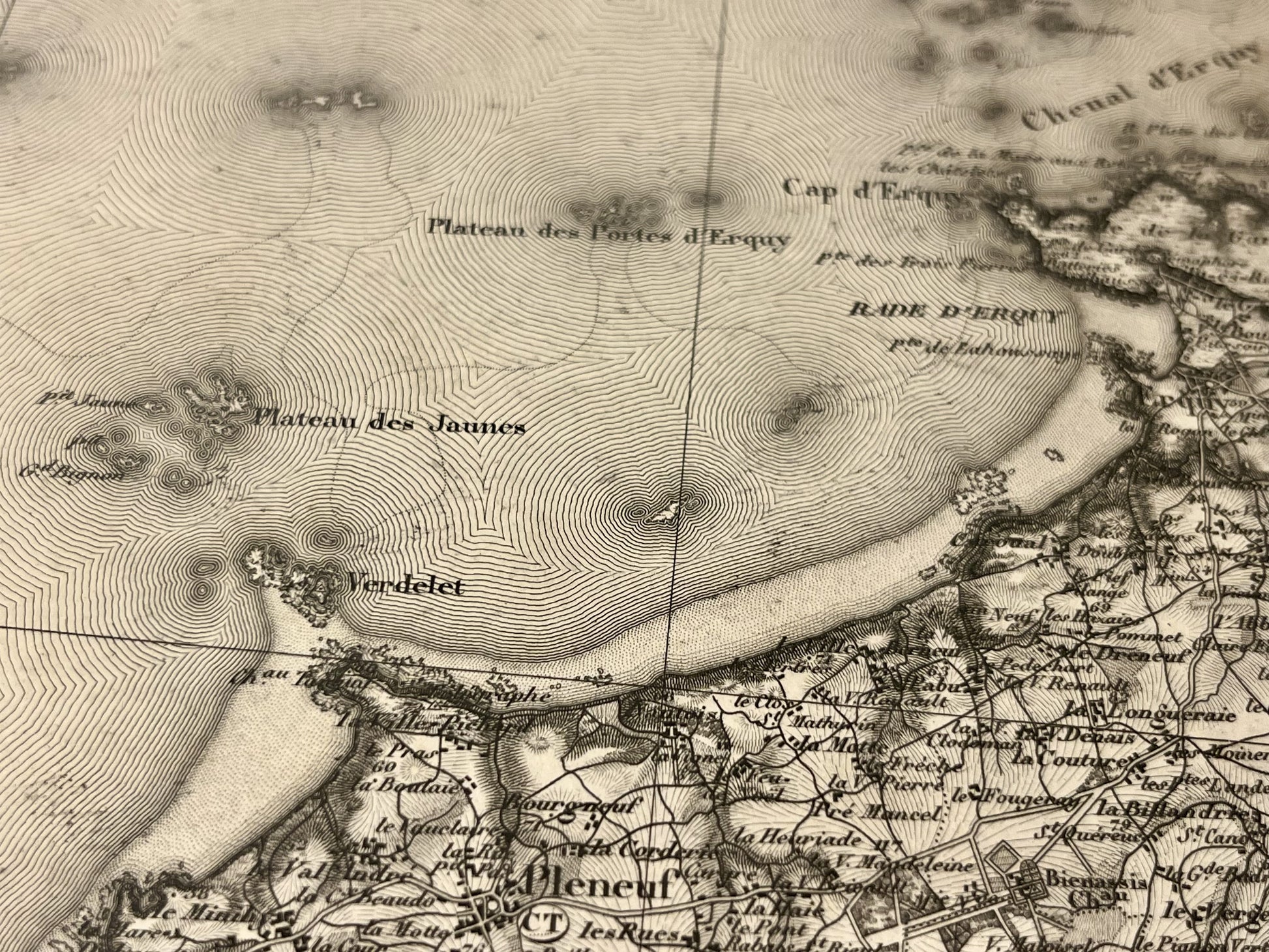 Carte geographique ancienne Erquy