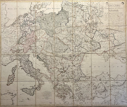 Carte geographique ancienne Europe centrale sous Napoleon