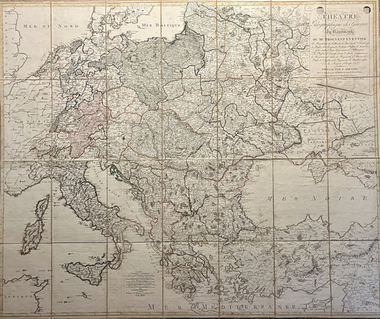 Carte geographique ancienne Europe centrale sous Napoleon