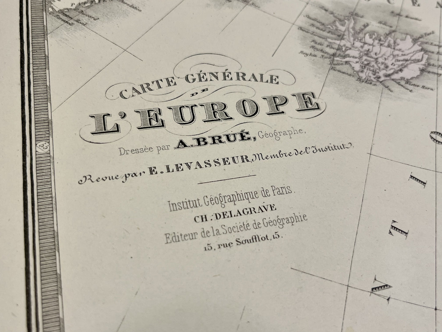 Carte geographique ancienne Europe par Brue