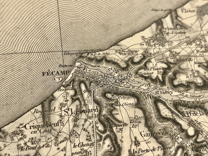 Carte geographique ancienne Fecamp
