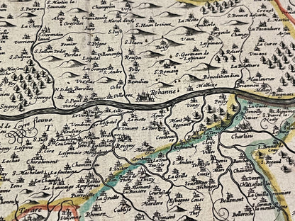 Carte geographique ancienne Forez