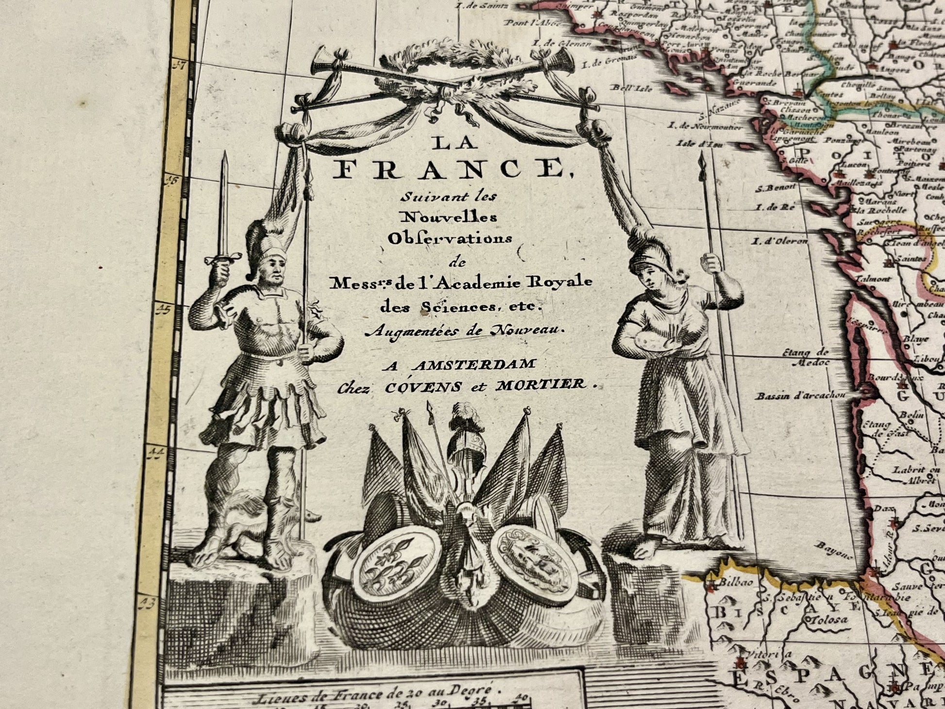 Carte geographique ancienne France par van der Aa