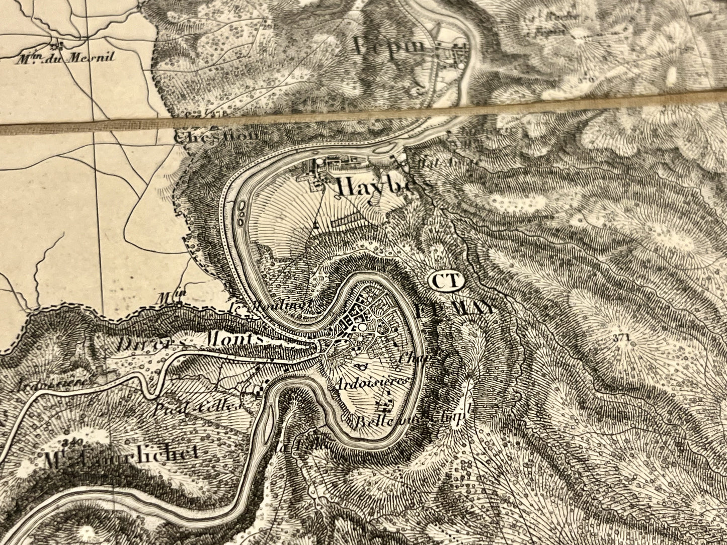Carte geographique ancienne Fumay