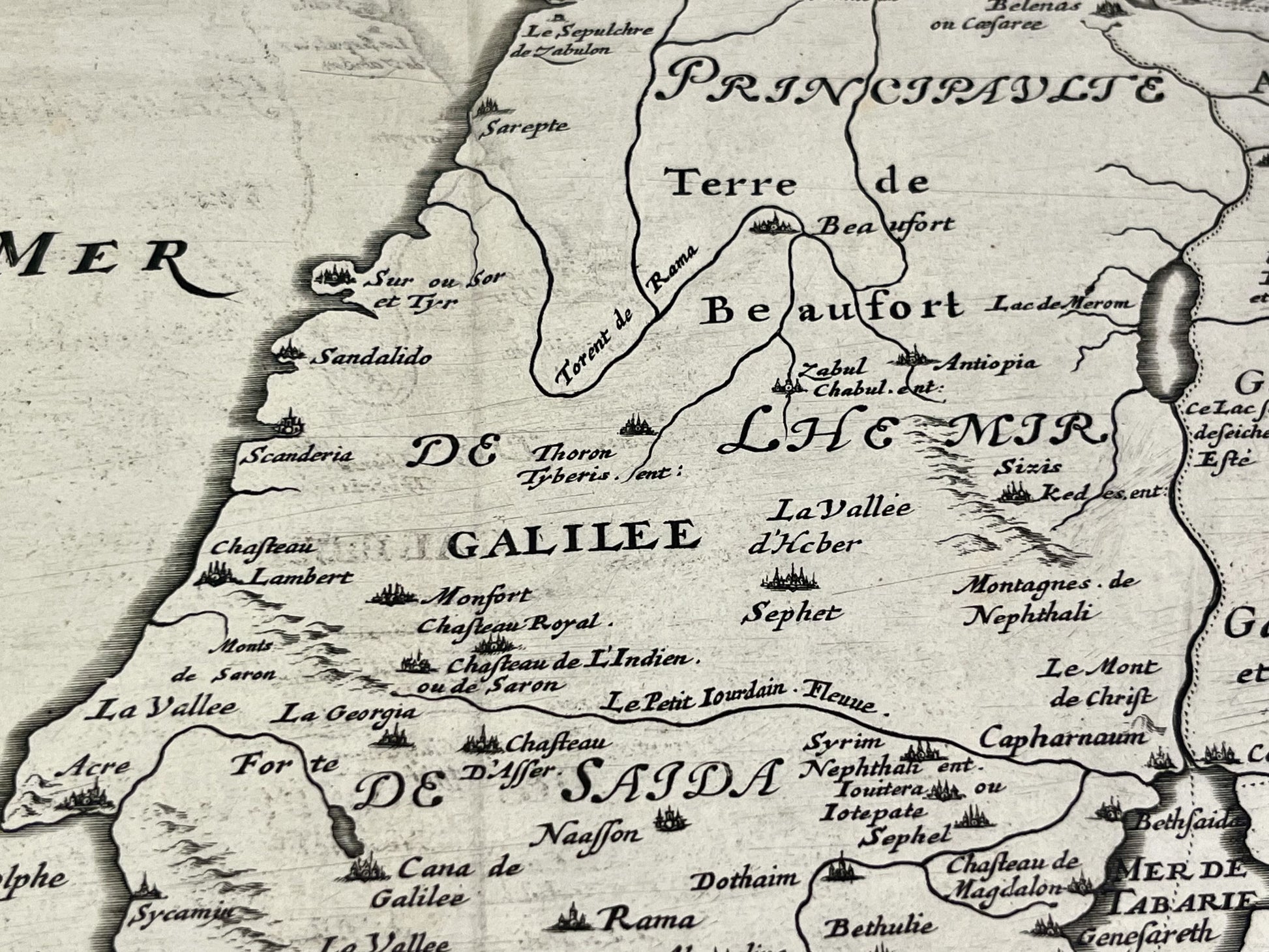 Carte geographique ancienne Galilee