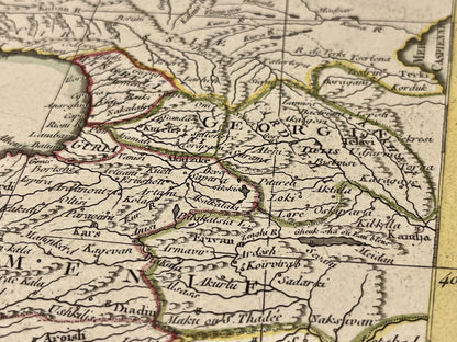 Carte geographique ancienne Georgie Armenie