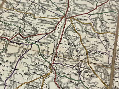 Carte geographique ancienne Gers Concom