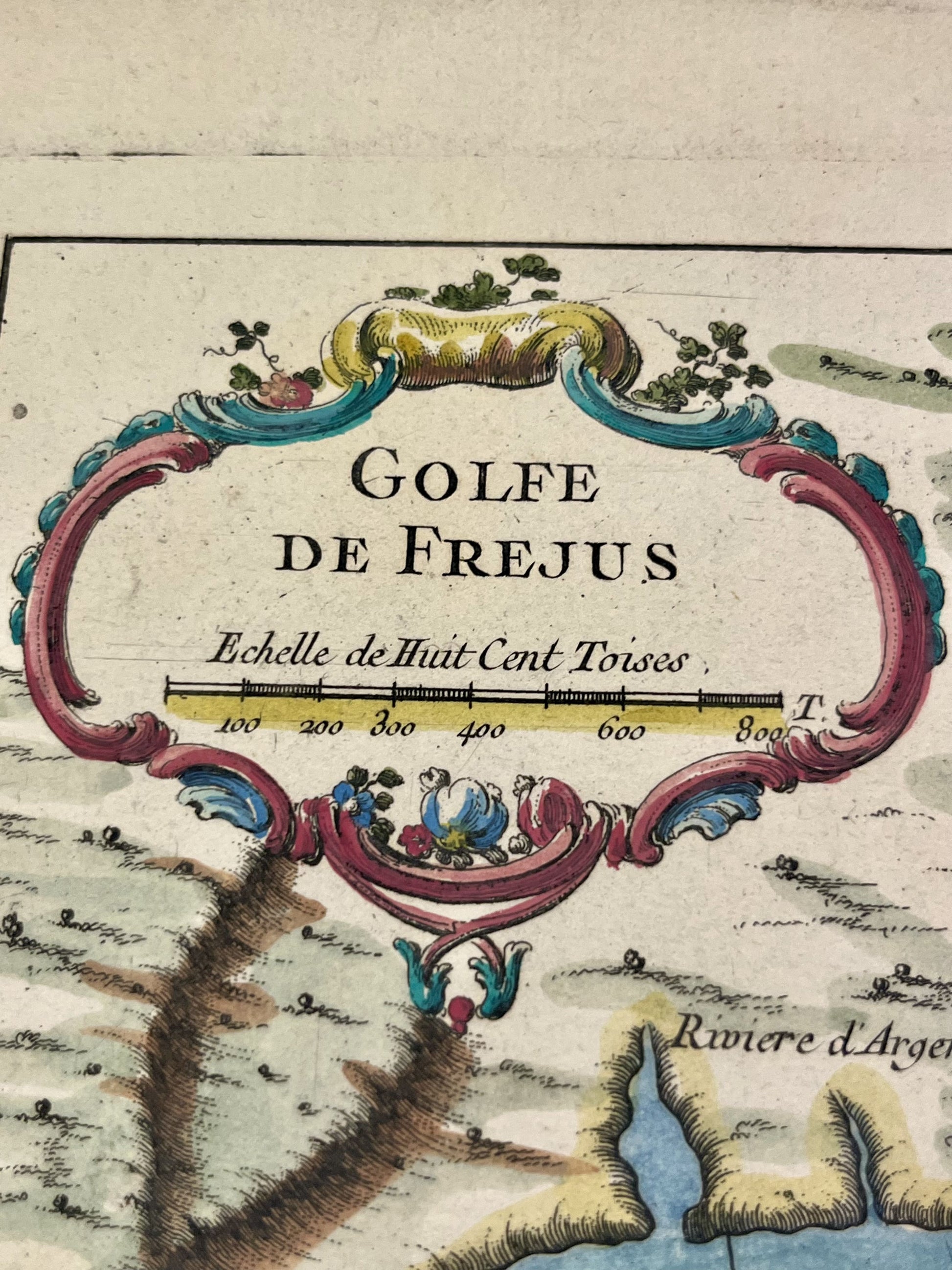 Carte geographique ancienne Golfe Frejus Bellin