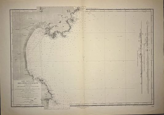 Carte geographique ancienne Golfe Rosas