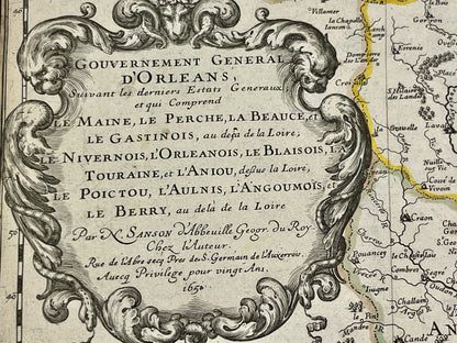 Carte geographique ancienne Gouvernement General Orleans