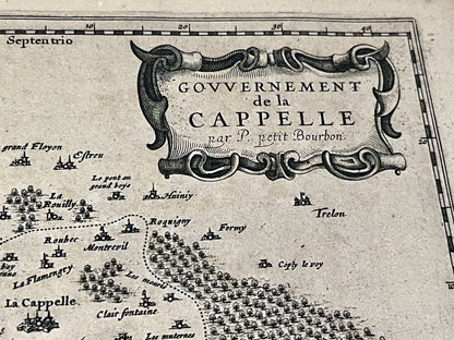 Carte geographique ancienne Gouvernement la Capelle