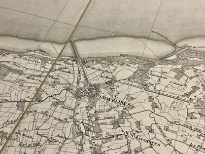 Carte geographique ancienne Gravelines