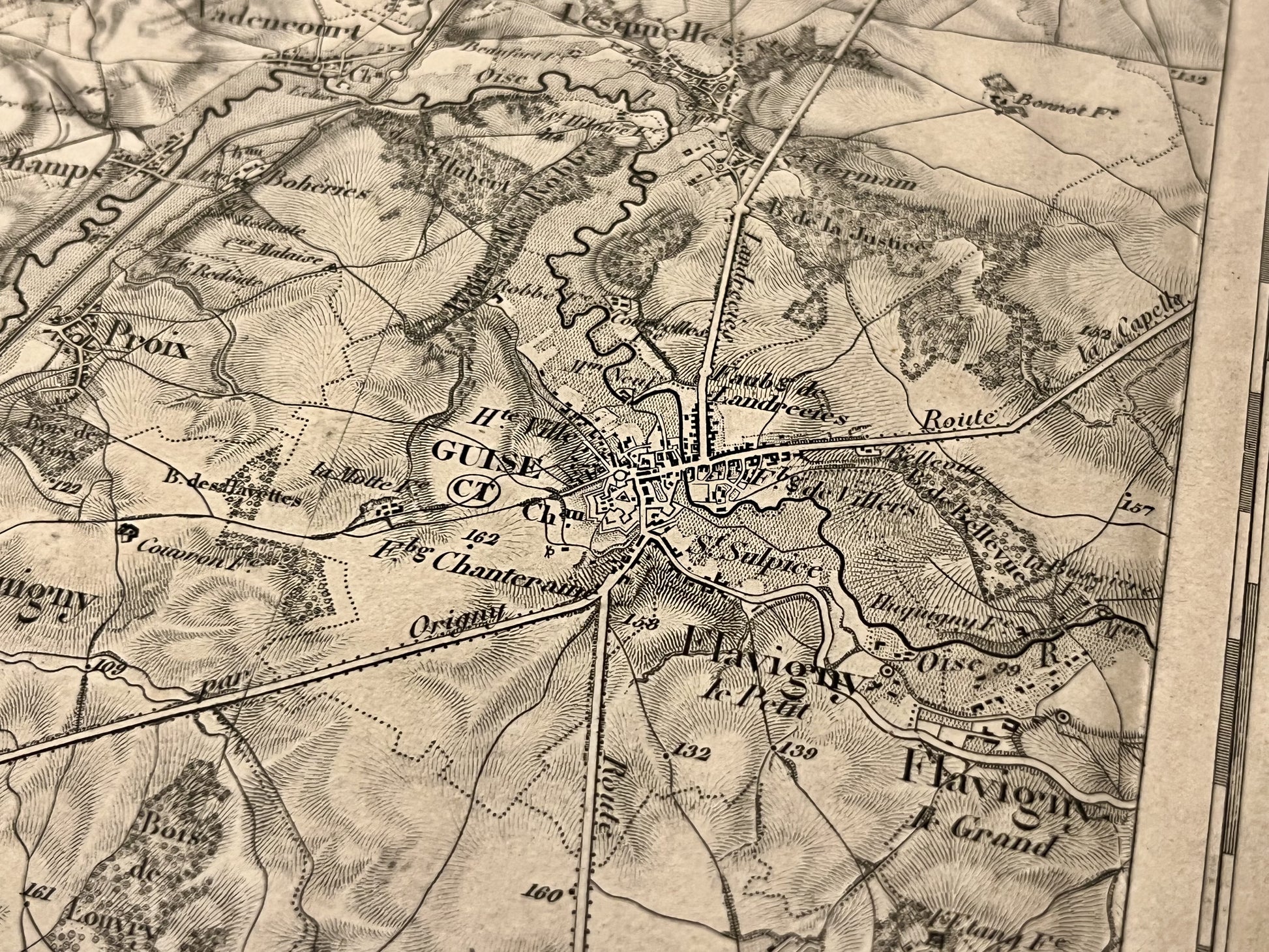 Carte geographique ancienne Guise