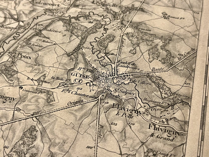 Carte geographique ancienne Guise