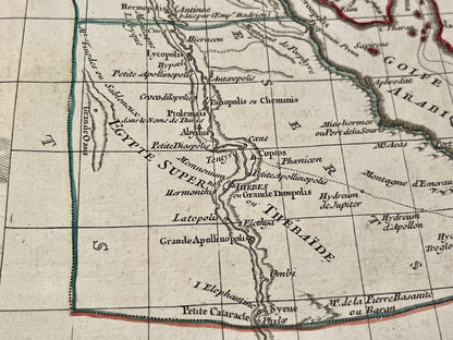 Carte geographique ancienne Haute Egypte