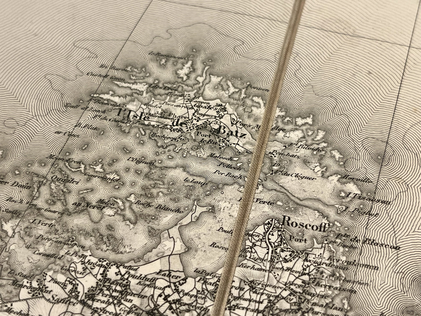 Carte geographique ancienne Ile de Batz