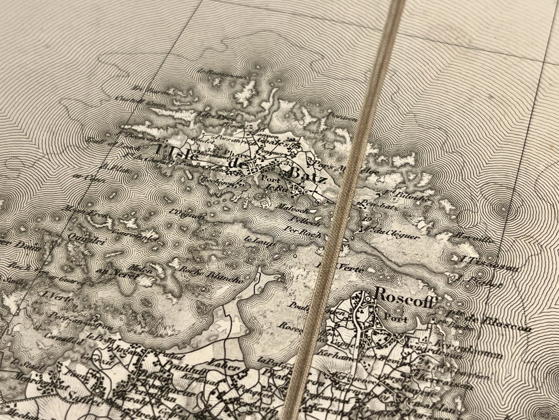 Carte geographique ancienne Ile de Batz