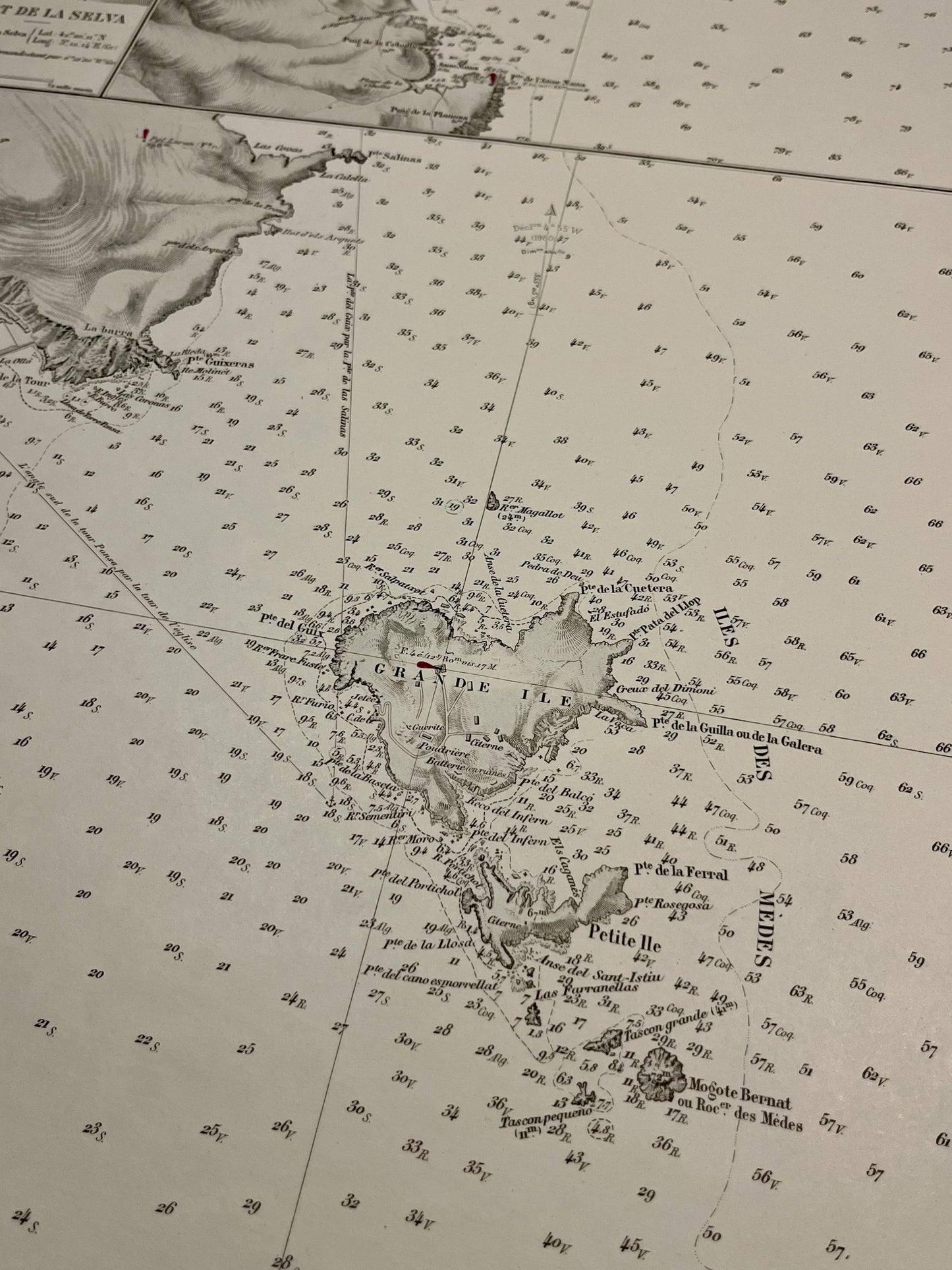 Carte geographique ancienne Iles Medes