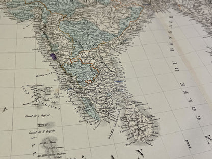 Carte geographique ancienne Indes